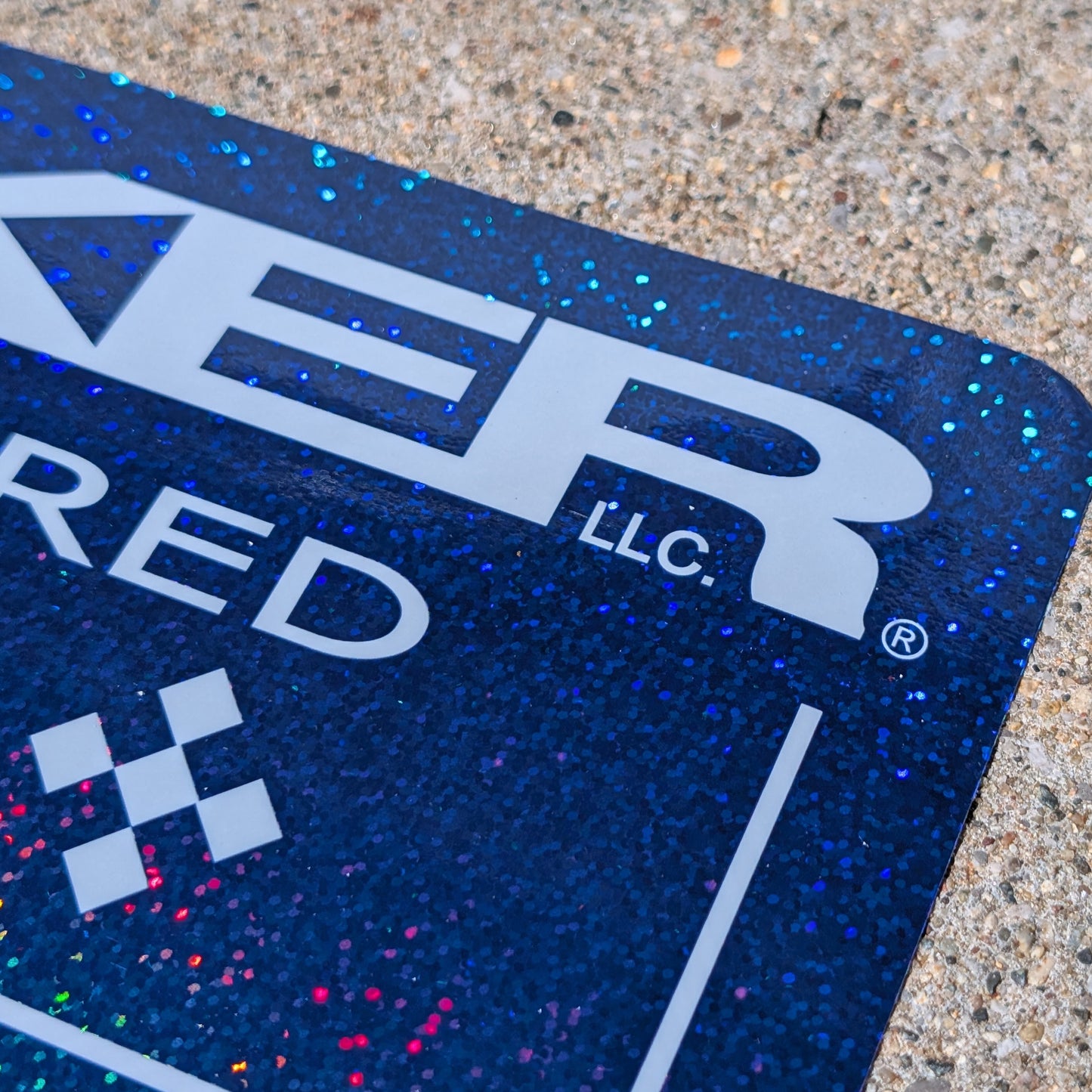 Baker Engineering Glitter Stickers