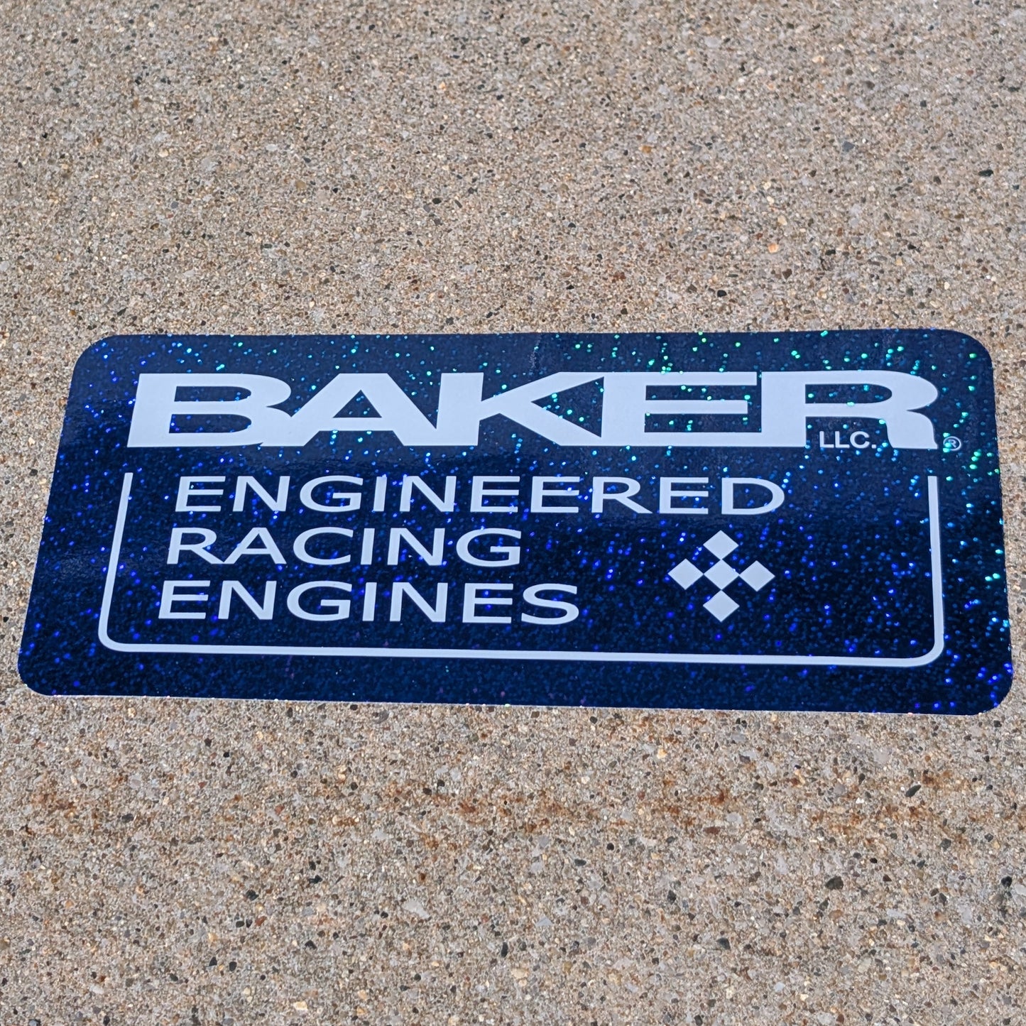 Baker Engineering Glitter Stickers